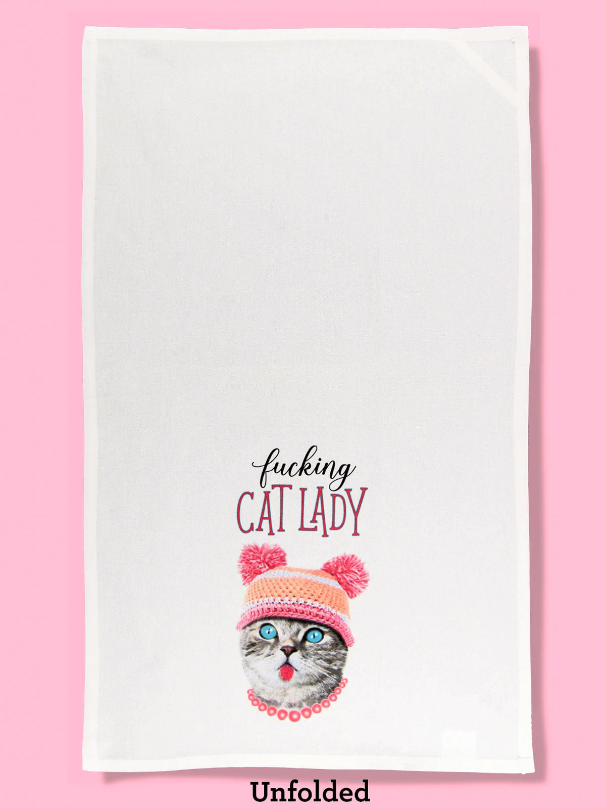 Funny Tea Towels - Fucking Cat Lady