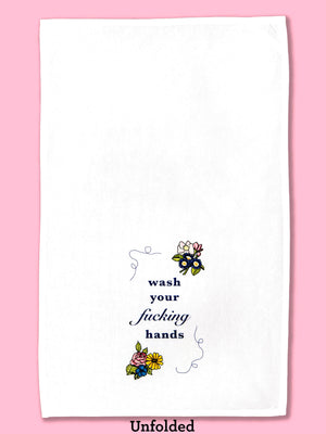 Funny Tea Towels - Wash Your Fucking Hands