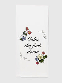 Funny Tea Towels - Calm the fuck down