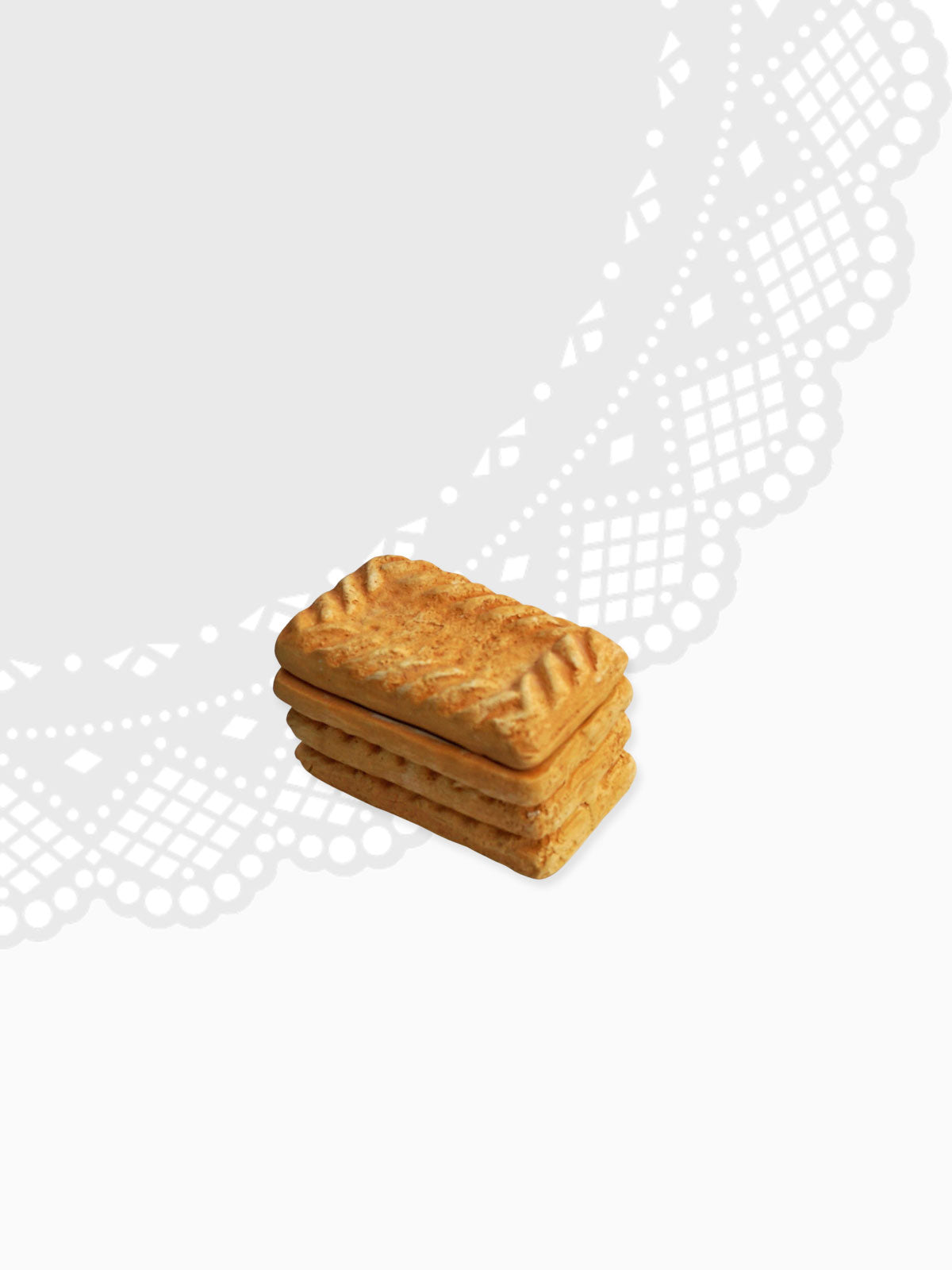 Ceramic Trinket Box - Shortbread Finger Biscuit
