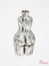 Female Torso Ceramic Vase Silver - Large