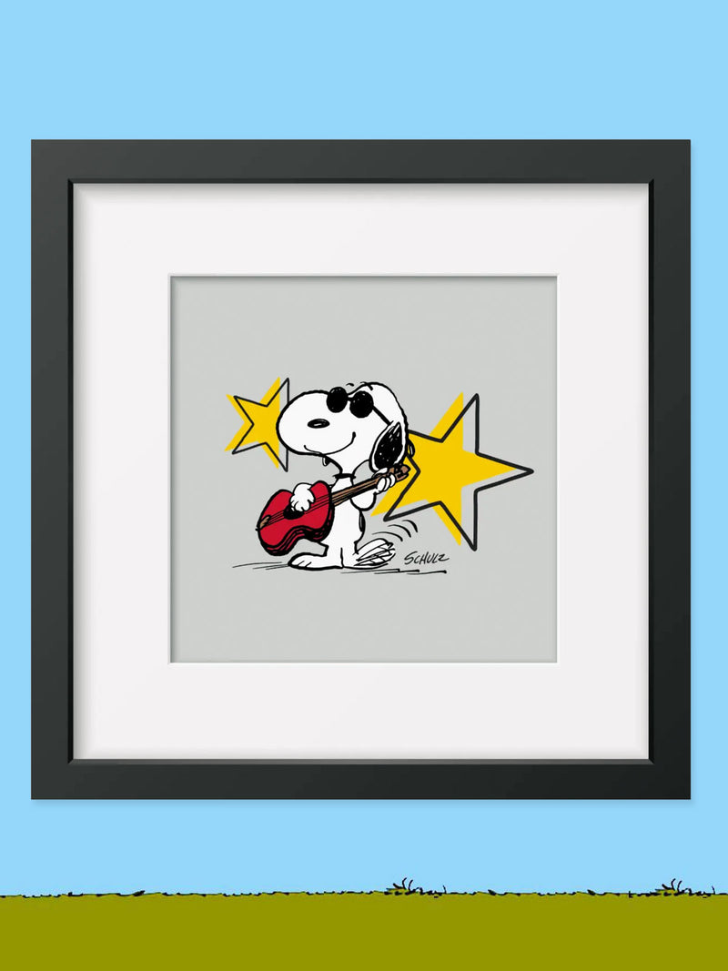 Peanuts Framed Print - Rock Star Snoopy