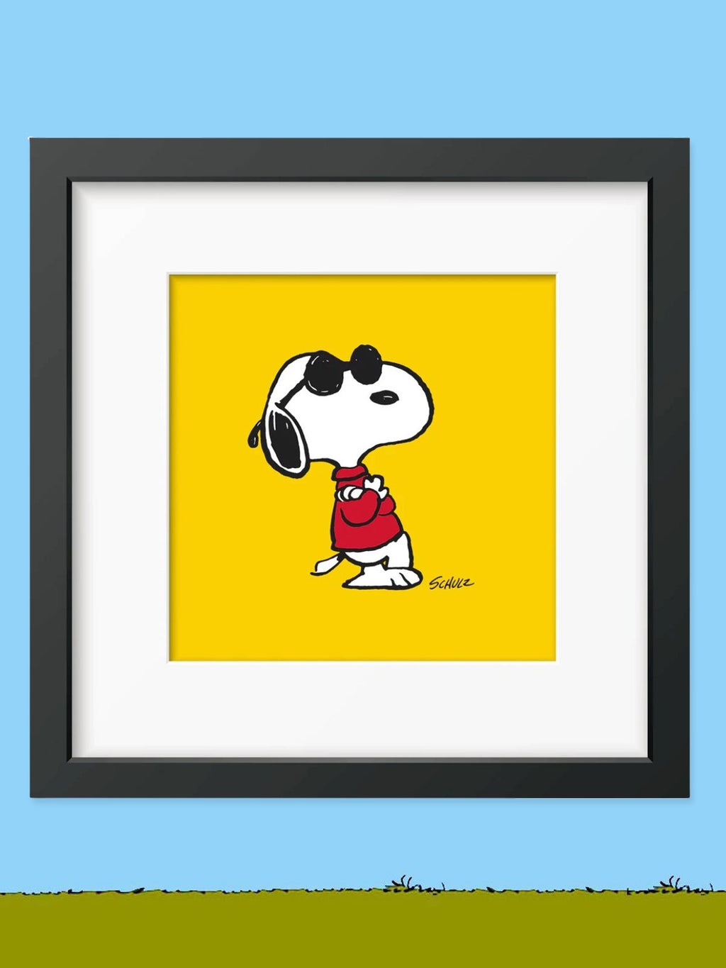 Peanuts Framed Print - Cool Snoopy