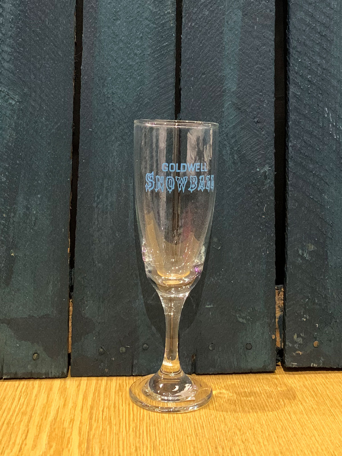 Vintage Goldwell Snowball Flute Glass