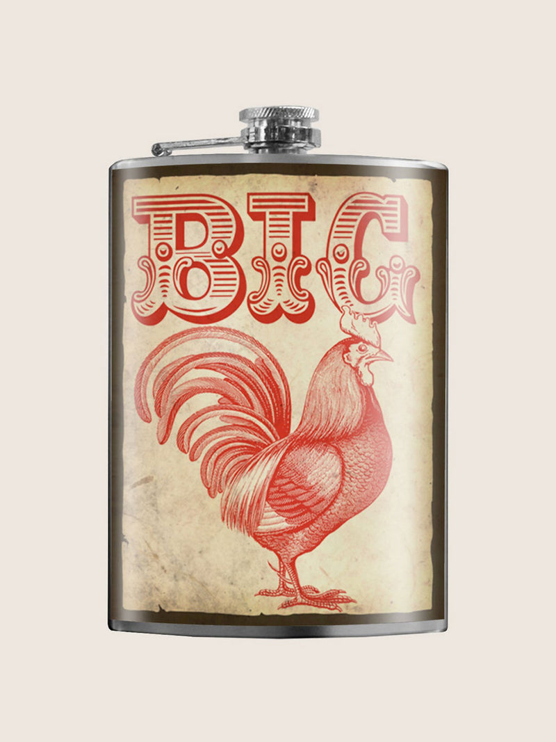 Stainless Steel Hip Flask - Cock