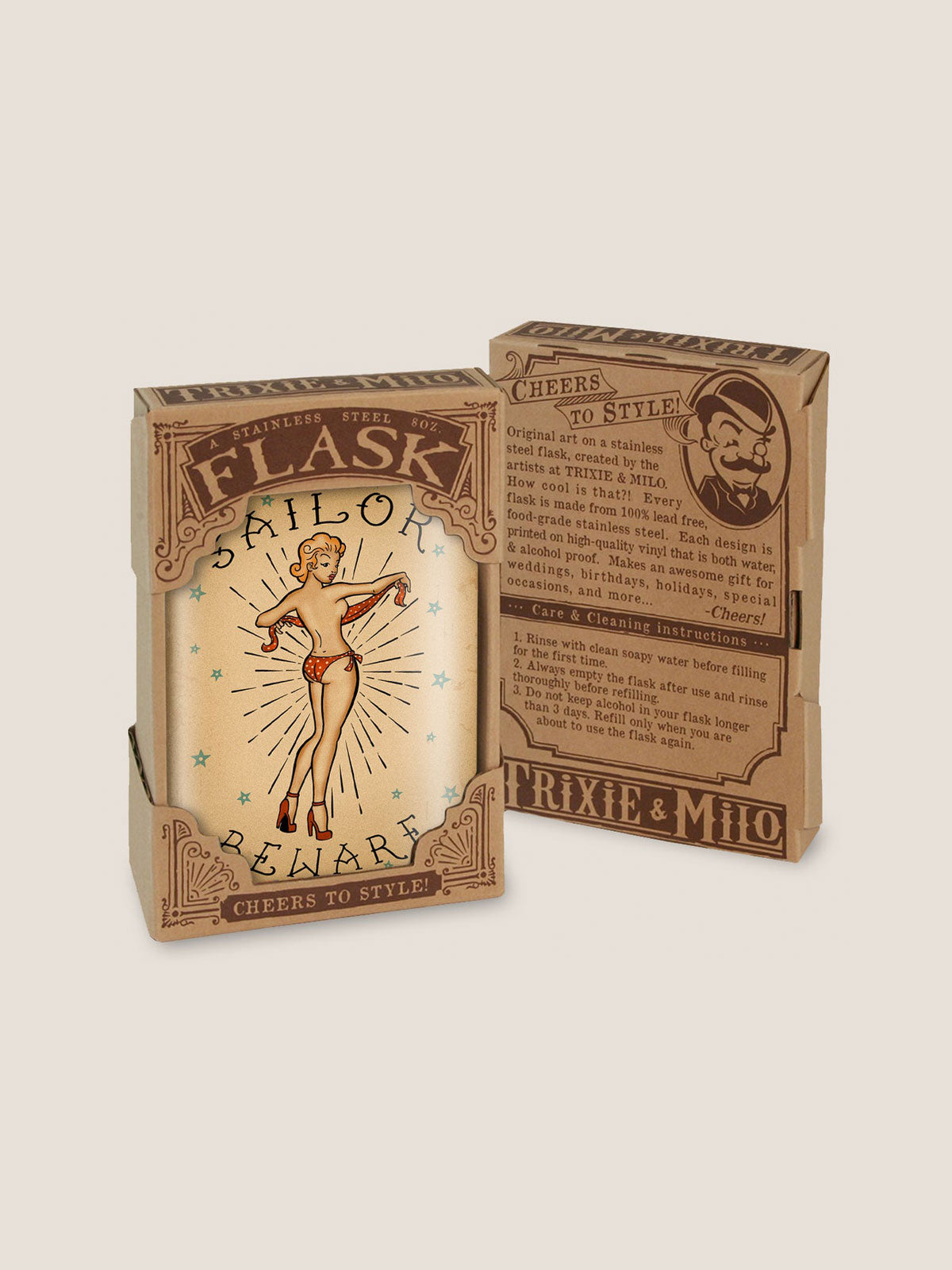 Stainless Steel Hip Flask - Sailor Beware