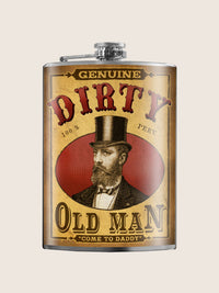 Stainless Steel Hip Flask - Dirty Old Man