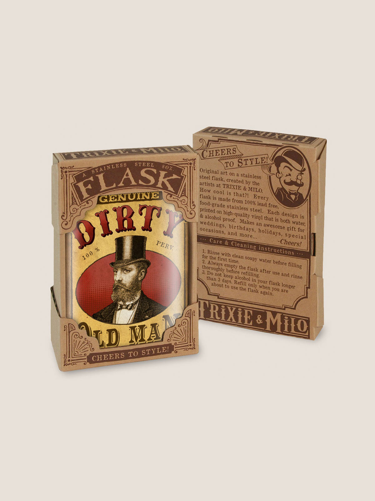 Stainless Steel Hip Flask - Dirty Old Man