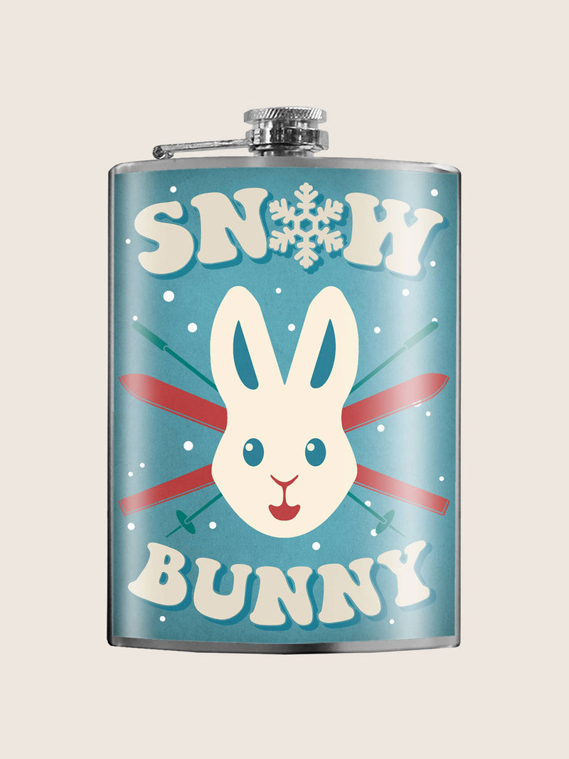 Stainless Steel Hip Flask - Snow Bunny