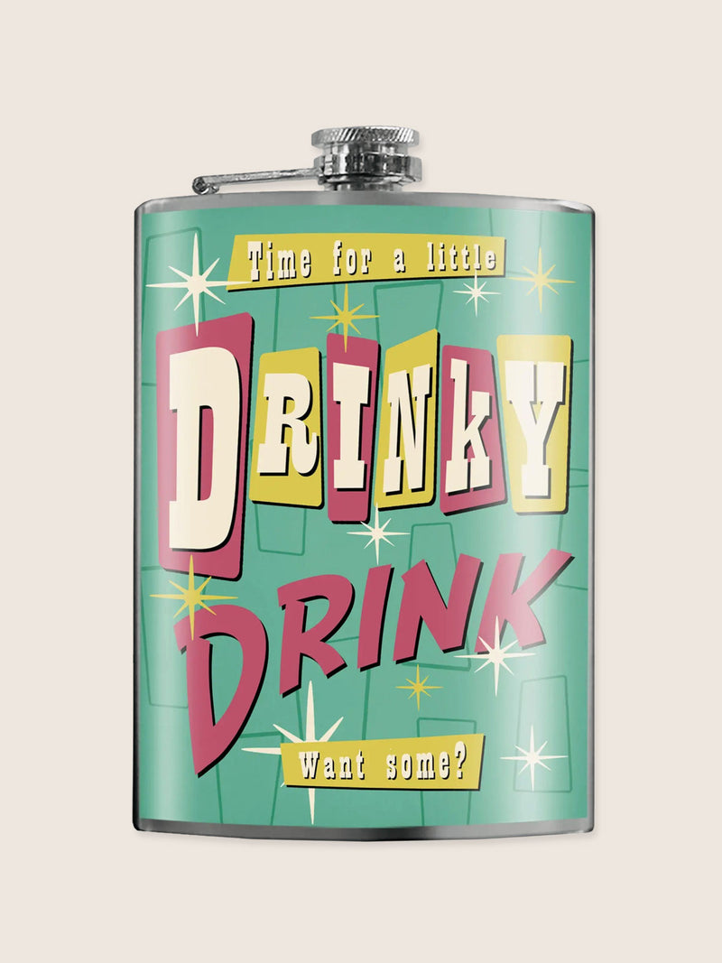 Stainless Steel Hip Flask - Drink Away