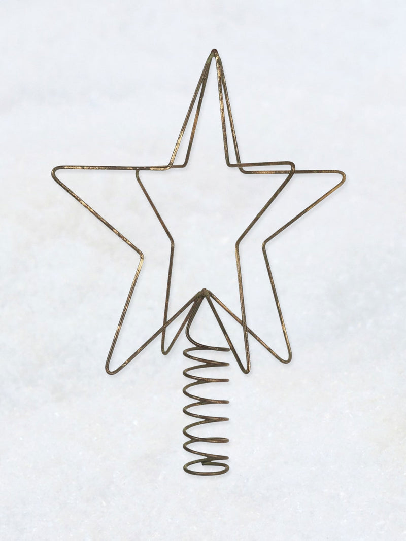 Christmas Tree Star - antique brass look