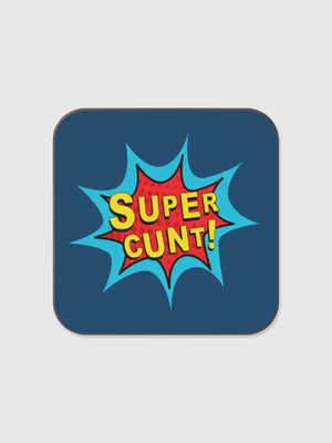 Coaster - Super Cunt Logo - Blue