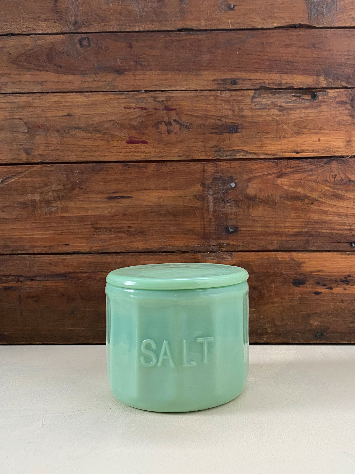 Jadeite Glass Salt Cellar