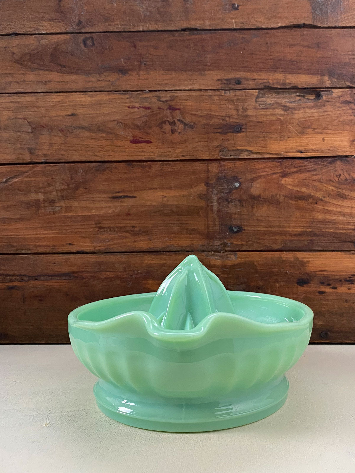 Jadeite Glass Juicer with Handle