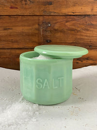 Jadeite Glass Salt Cellar