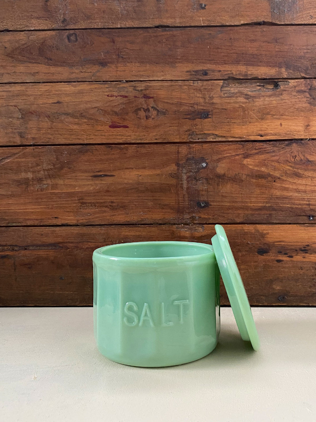 Jadeite Glass Salt Cellar