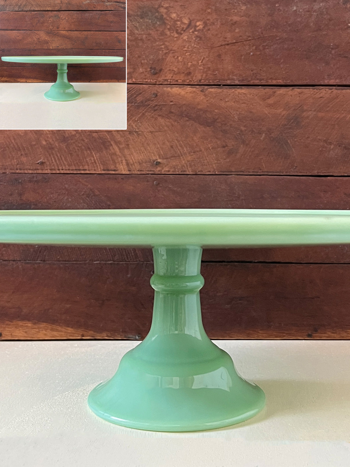 Jadeite Glass Large Cake Stand - 33cm