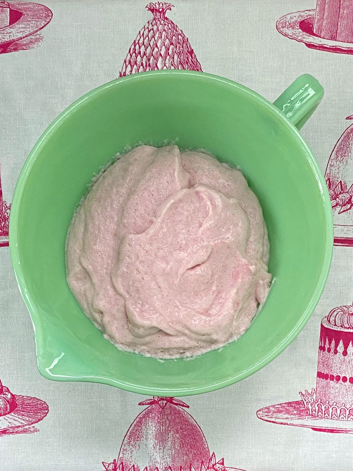 Jadeite Glass Mixing Bowl with Spout