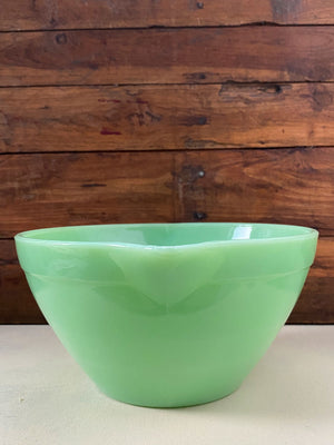 Jadeite Glass Mixing Bowl with Spout