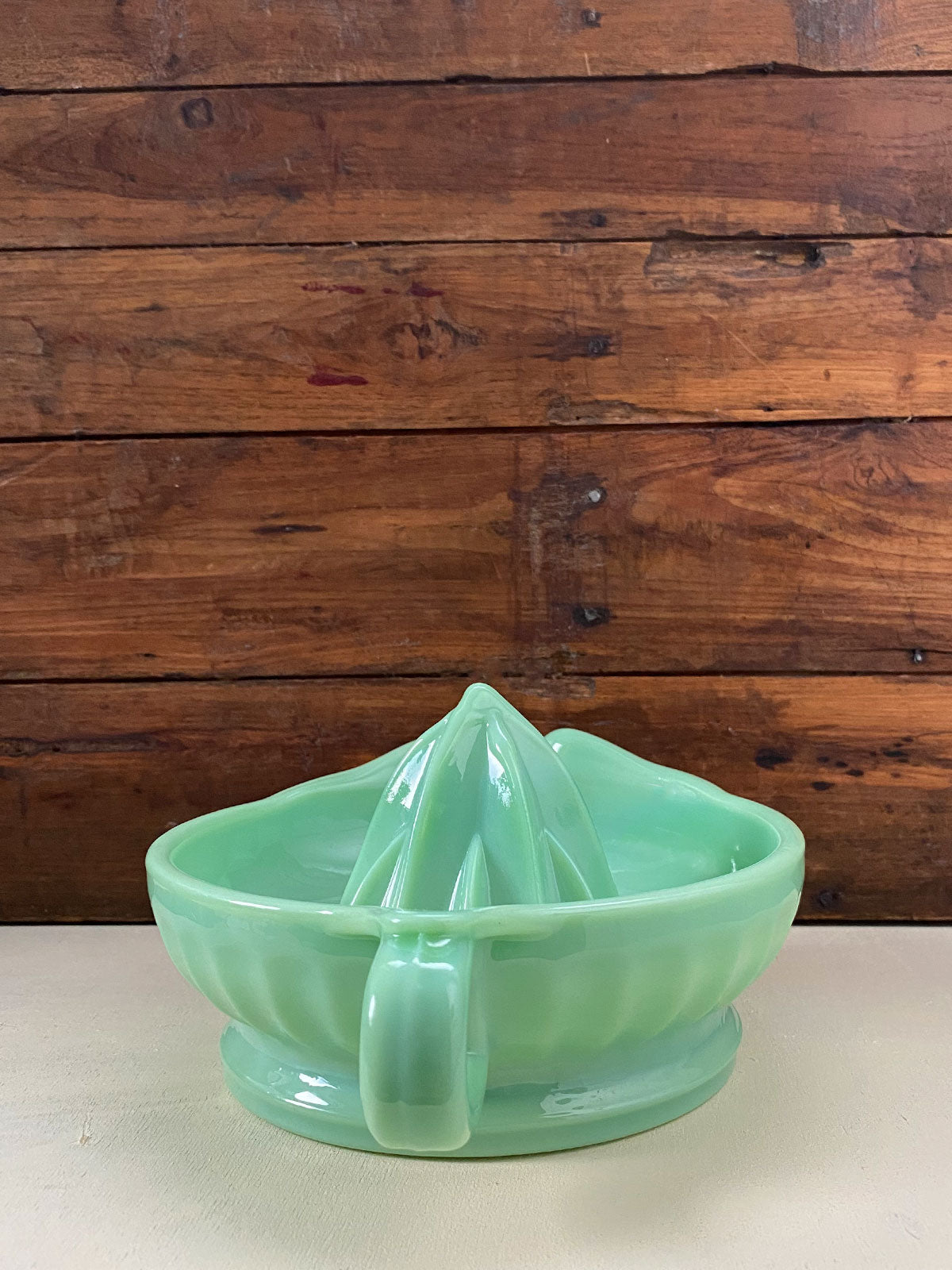 Jadeite Glass Juicer with Handle