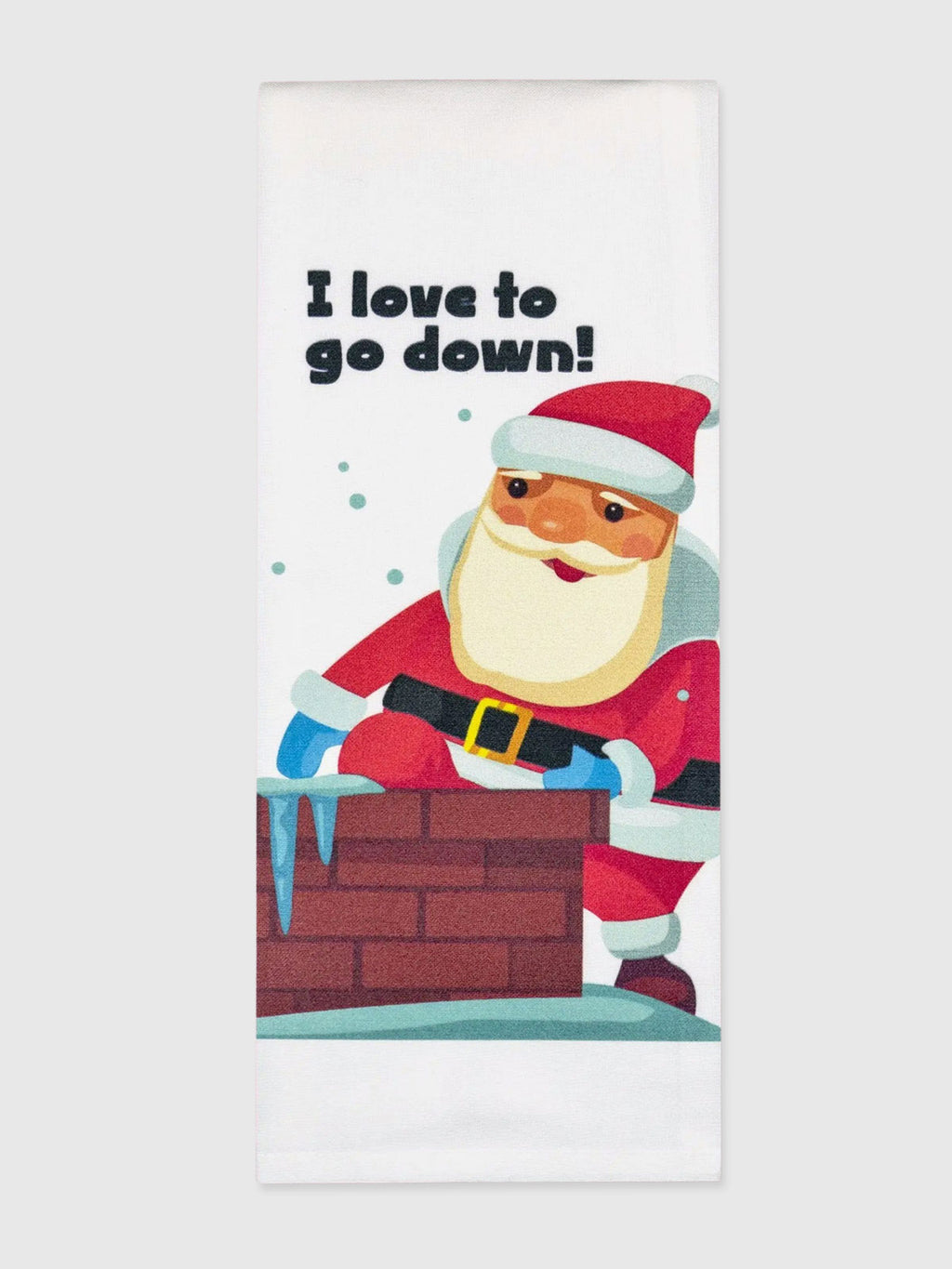Funny Tea Towels - Santa Loves to go Down