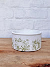 'Forest Toile' Ceramic Pet Bowl - Small, Earthy Green