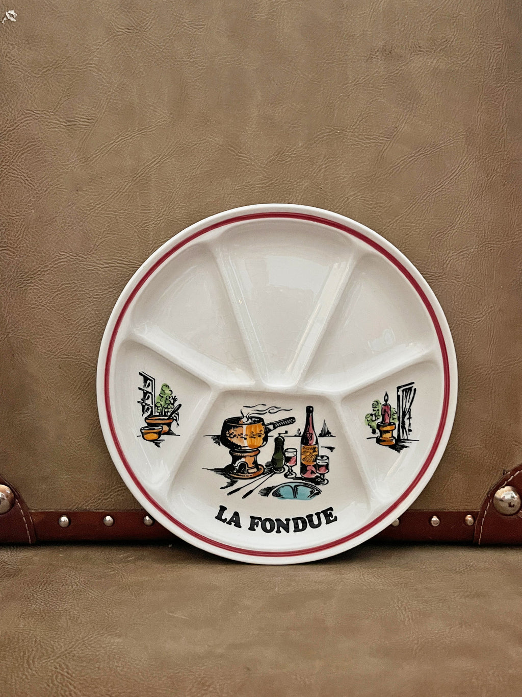 Vintage French La Fondue Plate by Gien France