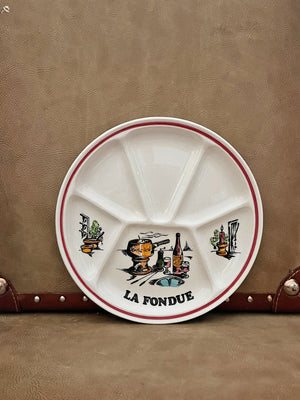 Vintage French La Fondue Plate by Gien France