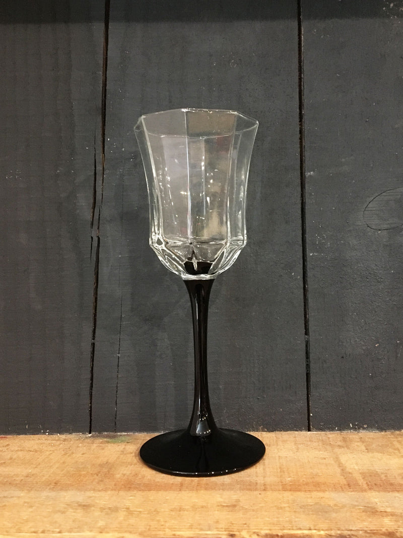 Vintage Octime Black Stem Wine Glass