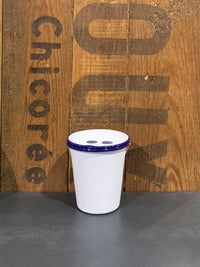 Falcon White Enamel Toothbrush Holder Cup