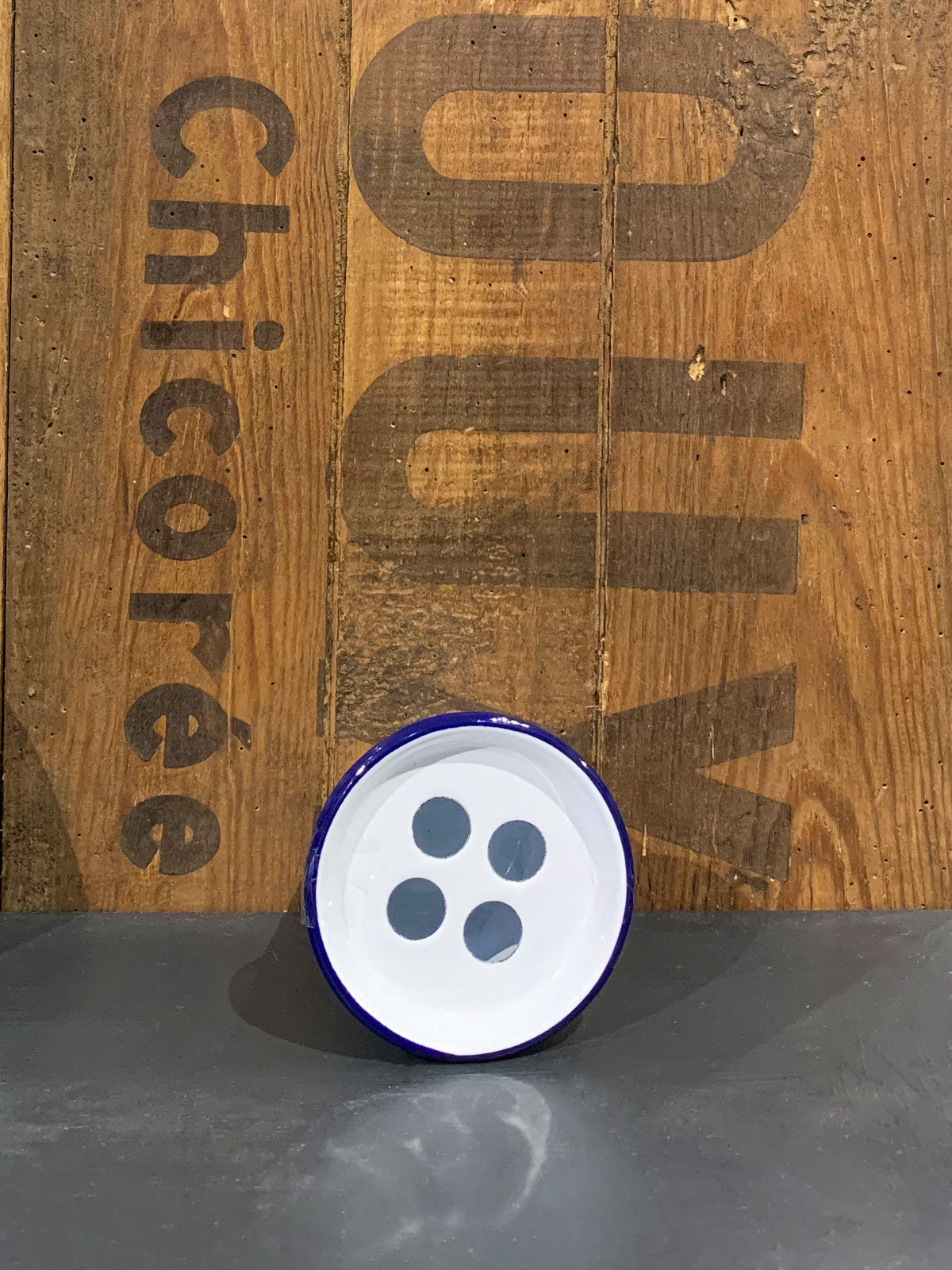 Falcon White Enamel Toothbrush Holder Cup