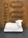 White Cow Ceramic Butter Dish
