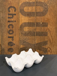 White Ceramic Egg Holder