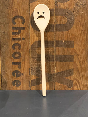 Wooden Sad Face Spoon