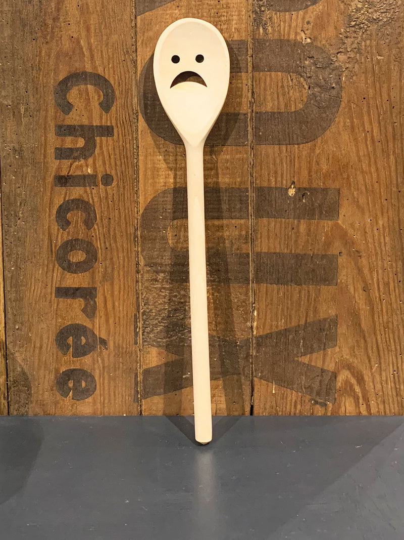 Wooden Sad Face Spoon
